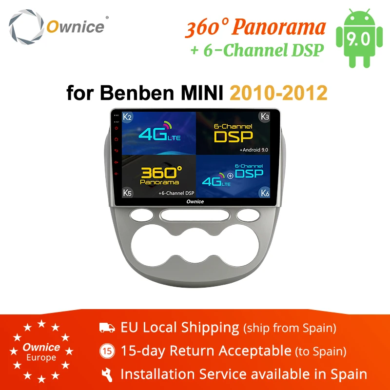 Ownice K1 K2 K3 K5 K6 9 &quotAndroid 0 автомобильный dvd-плеер 2 din радио GPS Navi для Benben Mini 2010 2011 2012 360