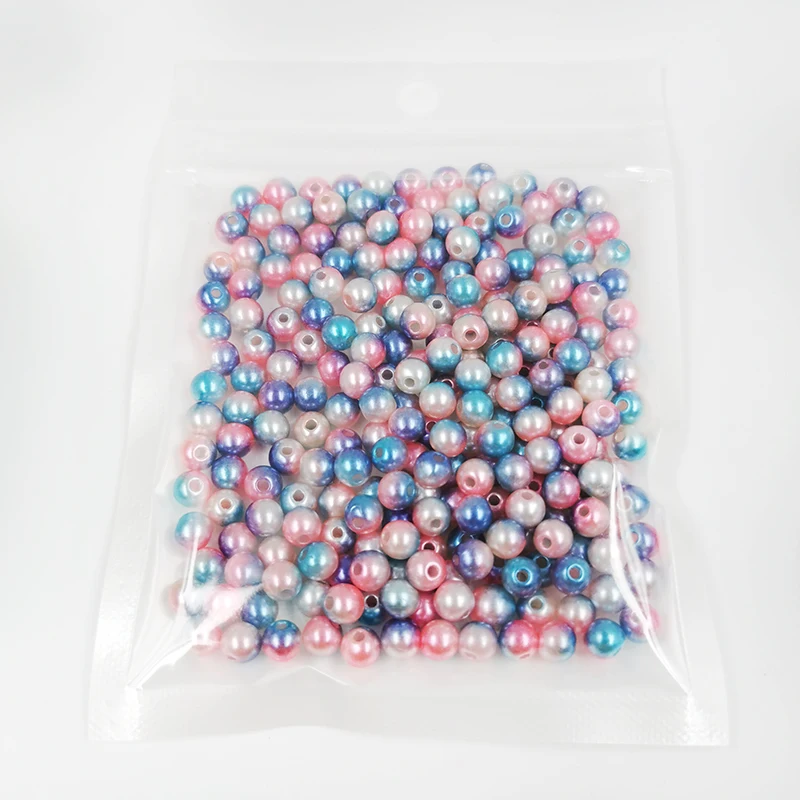 200 шт./лот, 6 мм, разноцветные, имитация жемчуга ABS, два отверстия, круглые, сделай сам, бусины из смолы, пластиковые шарики для изготовления свадебных украшений