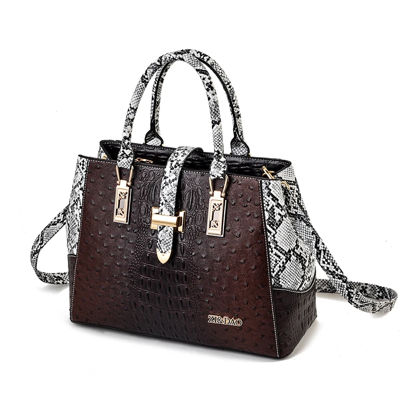 Luxury Women Leather Handbags Alligator Pattern Women Leather Bag Shoulder Bag for Women Sac a Main Femme Ladies Hand Bags