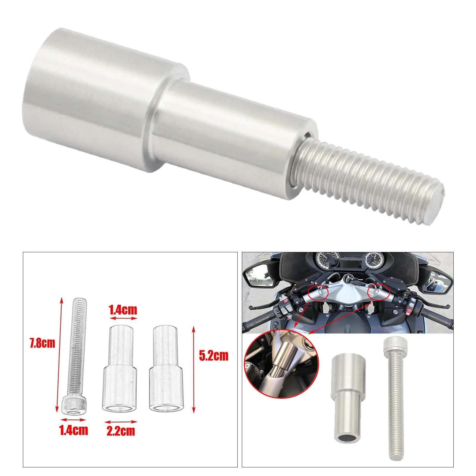 Motorcycle Handle Extension Rod Navigation Bracket Handle Extension Bar for BMW K1600GT K1600GTL 2014-2020