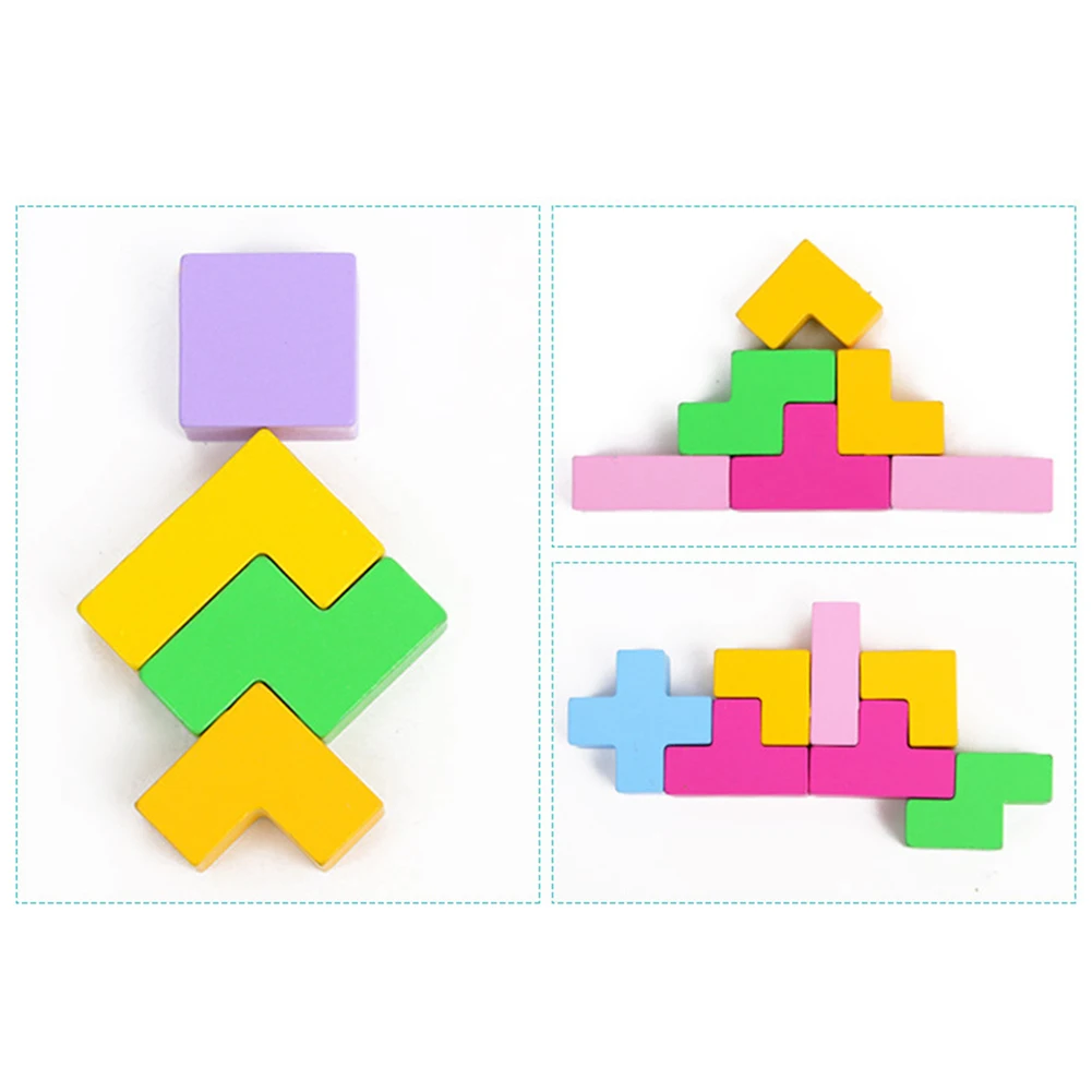 Деревянная укладка балансировки тетрис блок настольная игра развития мозга детские игрушки новый