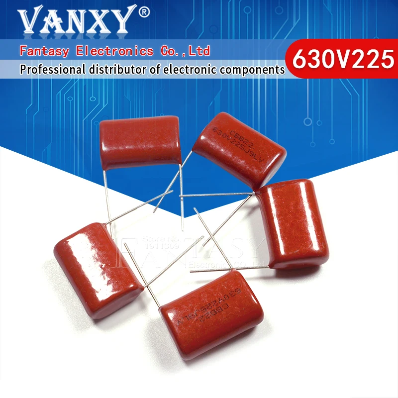10 шт. 630V225J Шаг 25 мм 2 мкФ 2200NF 225 630V CBB полипропиленовый пленочный конденсатор|film