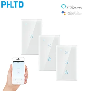 

1/2/3 Gang Smart Wifi Light Switch Smart Application Wifi Wall Switch Stair Switch
