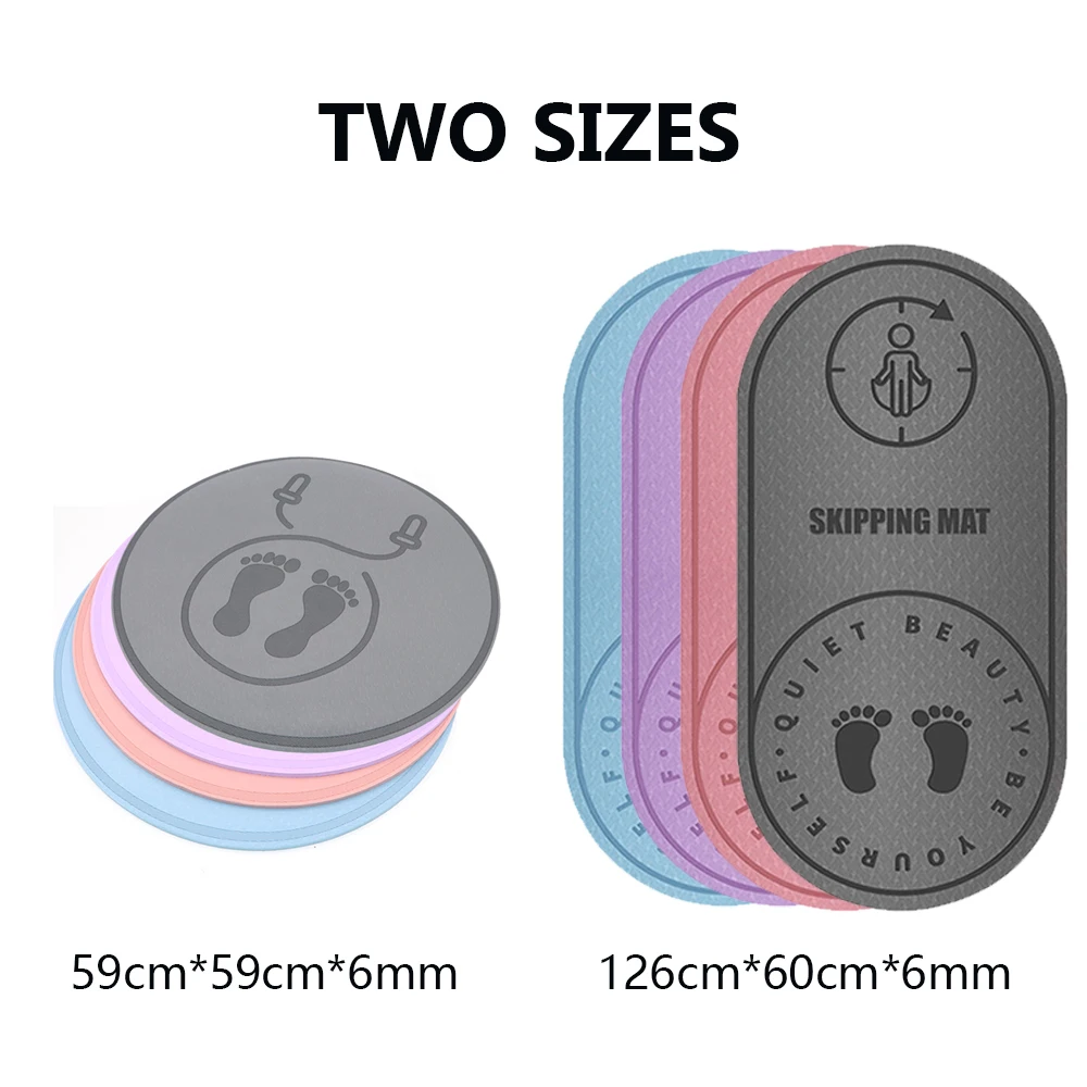 Jump Rope Mat Exercise Shock Absorption Yoga Mat High Density Board Outdoor Gym Sports TPE For Fitness For Yoga Mat Sports Floor Mats
