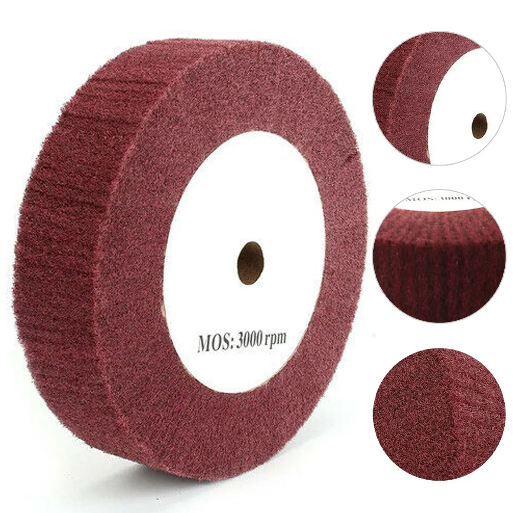 5\" Abrasive Nylon Grinding Wheel 320 Non Woven Flap Polishing Disc Thickness 2\"for Polishing