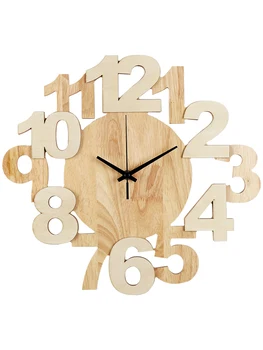 

Wooden Digital Wall Clock Elegant Bedroom Living Room Wall Clock Modern Design Nordic Relogio De Parede Hanging Watch EA60WC