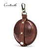 CONTACT'S 100% Crazy Horse Leather Men Wallets Small Money Bags Mini Coin Purse Pocket Vintage Male Portfolio for Earphone ► Photo 3/6