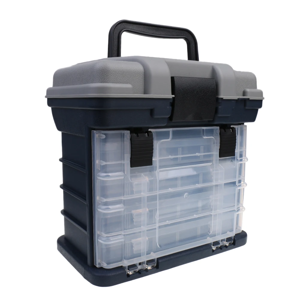 4 Layer Hand Box Fishing Accessory Storage Case Shock Resistant Tackle