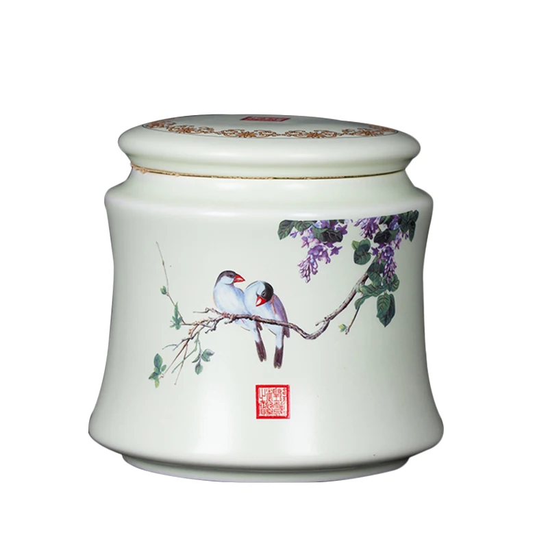 Чайная коробка керамическая/ручная роспись герметичная банка Oolong для хранения