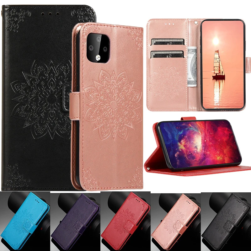 

Flower Wallet Case For Google Pixel 4 XL Leather Pixel4 Magnetic Flip Cover For Google Pixel 4XL Cases Phone Bags Card Slot Book