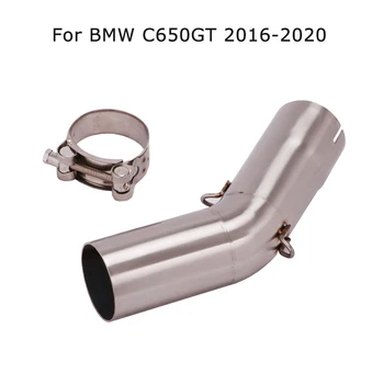 Slip for BMW C650GT 2016-2020 17 18 19 Motorcycle Modified Exhaust Middle Link Tube Connect Pipe