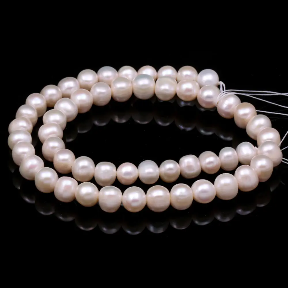 36cm Natural Freshwater Pearl Beading High Quality Loose Spacer Beads For Jewelry Making DIY Bracelet Neckalce Accessories 8-9mm