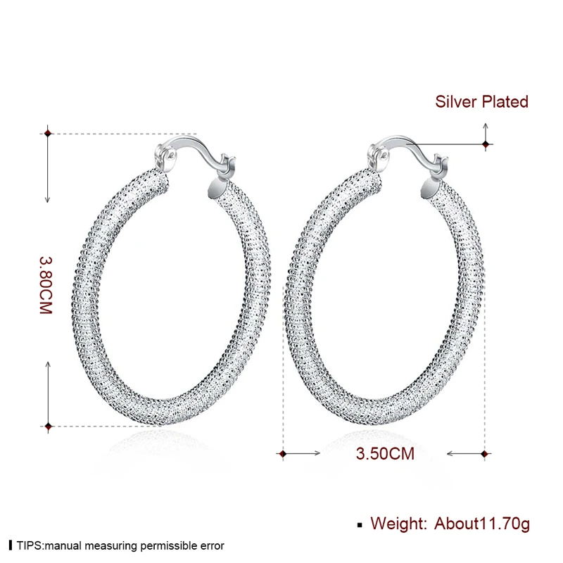 Серебряные 925 серьги-кольца для женщин круглые сережки Brincos Femme корейский стиль массивные ювелирные изделия Oorbellen Pendientes Bijoux