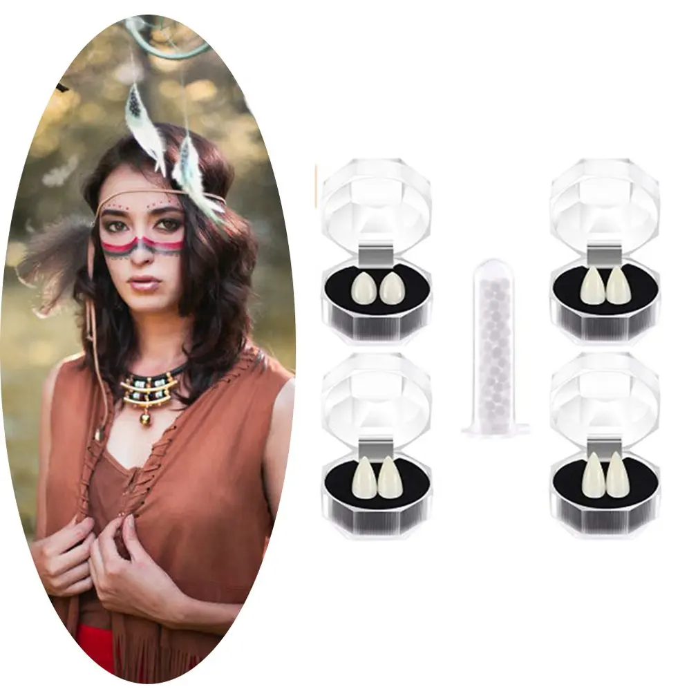 Хрустальная коробка Хэллоуин вечерние реквизит наконечник маленький зуб тигра