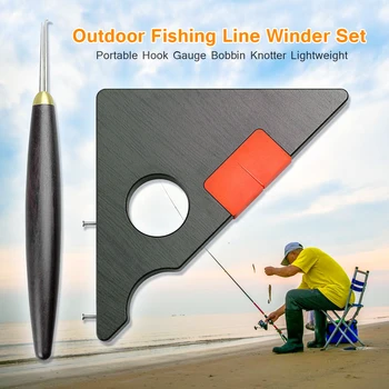 

Lightweight Assist Knotting Machine Portable Hook Gauge Double-headed Needle Knot Tying Tool Outdoor Fishing Line Winder Set