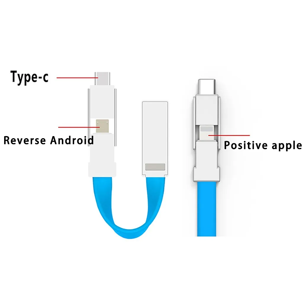 USB кабель Micro USB кабель для передачи данных для IPhone Android type-c светильник и портативный 3 в 1 быстрая зарядка USB кабель для передачи данных