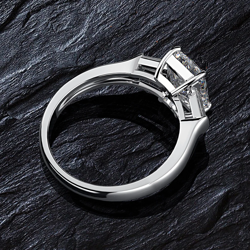 Wong Rain, классика, серебро 925 пробы, создан Муассанит Бриллианты, драгоценный камень, обручальное кольцо, хорошее ювелирное изделие
