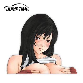 

Jump Time 13 cm x 13 cm Car Decals Final Fantasy Girl Anime Car Stickers Laptop Wiper Peeker Waterproof Car Accessories