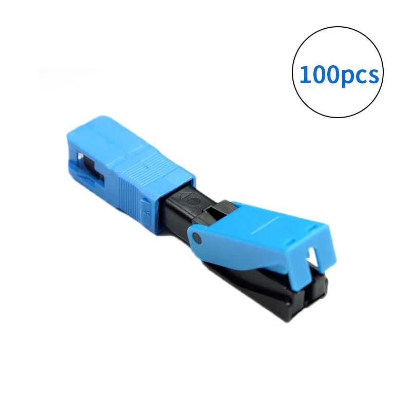 100pcs 100 шт./лот быстрый разъем FTTH SC UPC Волоконно-оптический провод FTTH волоконно-оптический Быстрый разъем SC разъем - Цвет: 100pcs
