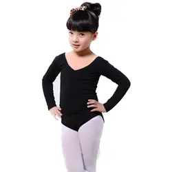 Детская одежда для девочек с длинным рукавом для балета Платье для танцев фитнес-Гимнастика Костюм для фигурного катания боди