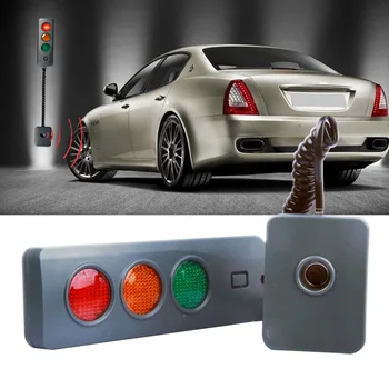 

3Colors For Garage Rectangle Battery Powered Car Parking Sensor System Position Guide Assisting Led Safe Light Stop Indicators