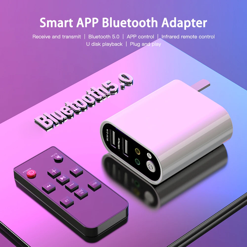

2 In 1 Wireless Bluetooth 5.0 Audio Receiver Transmitter Mini Stereo Bluetooth AUX RCA USB 3.5mm Jack for TV Car Kit MP3 Adapter