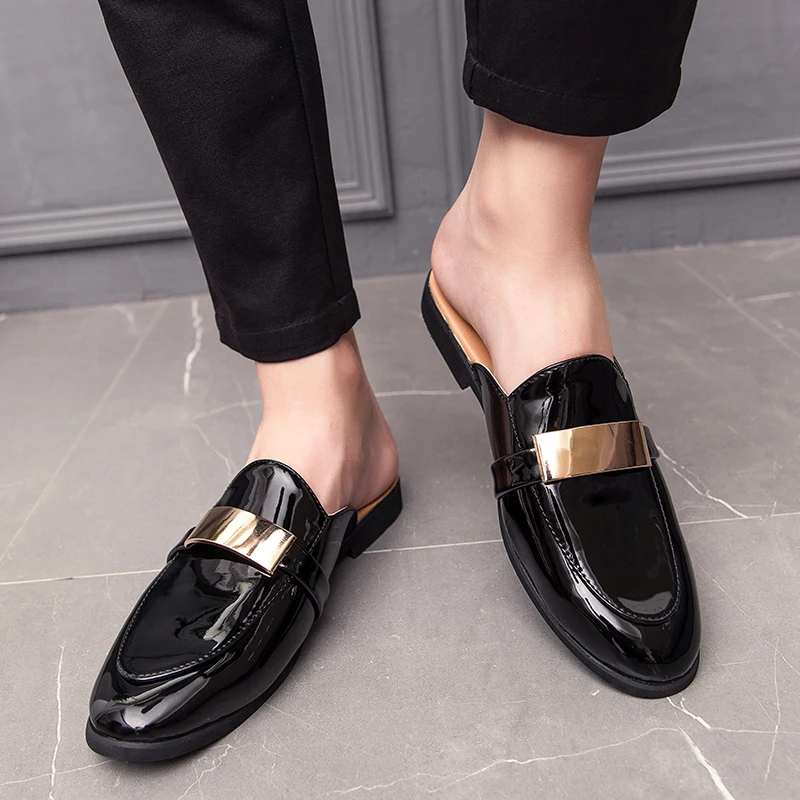 Summer Half Shoes for Men Leather Penny Loafers Male Slide Slipper Designer Italian Mules Mens Casual Driving Shoes Ayakkabi Summer Half Shoes for Men Leather Penny Loafers Male Slide Slipper Designer Italian Mules Mens Casual Driving Shoes Ayakkabi