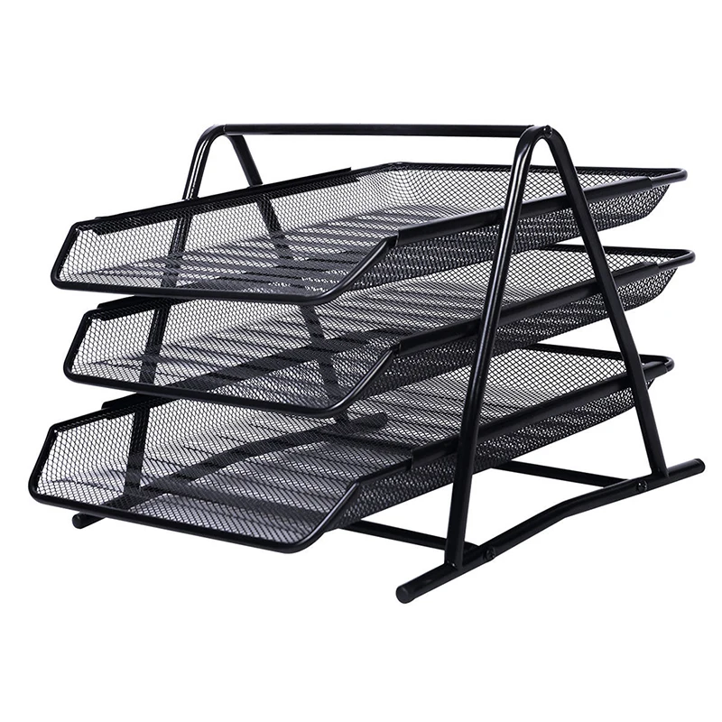 

Office Filing Trays Holder A4 Document Letter Paper Wire Mesh Storage Organiser