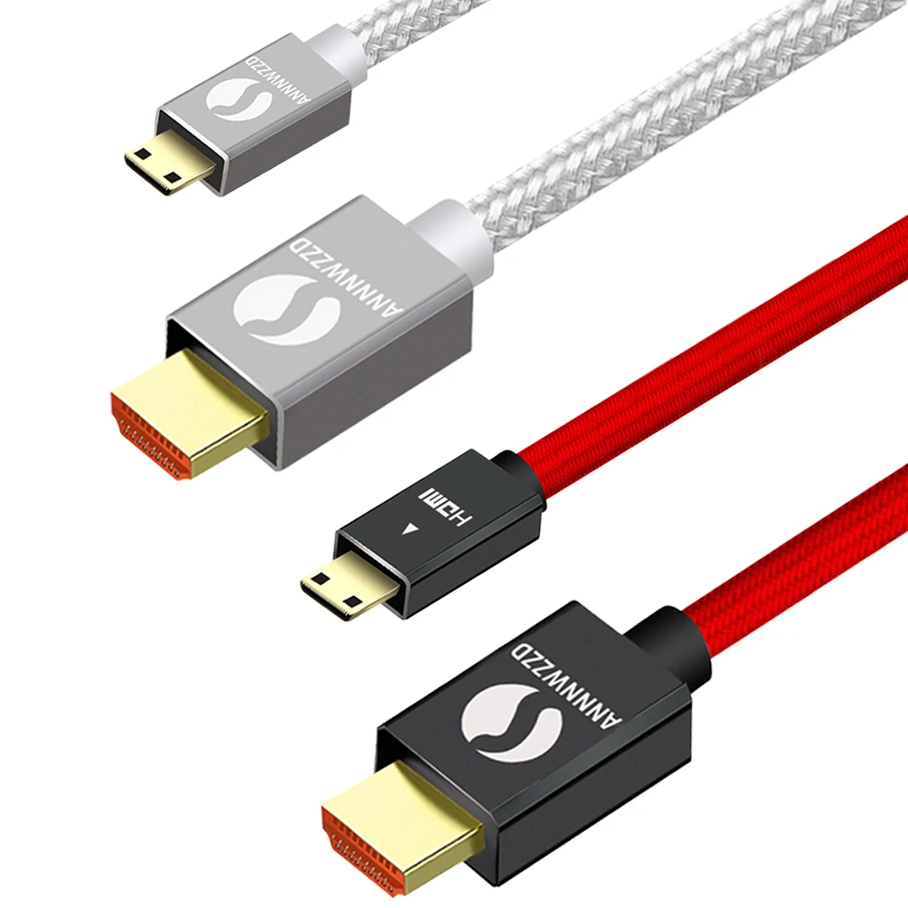 

Mini HDMI Cable Mini HDMI to HDMI Cable 1080P 3D Effect Mini HDMI to HDMI High Speed Adapter With For Camera Monitor Projector