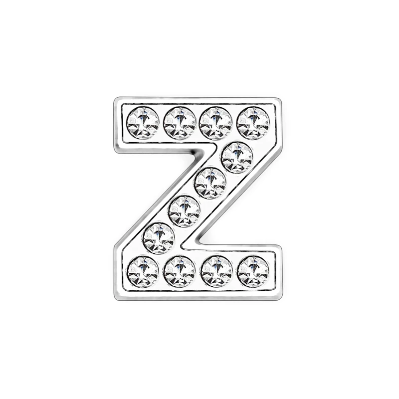 Sparkling Rhinestone Alphabet Charms for Jewelry and DIY Accessories