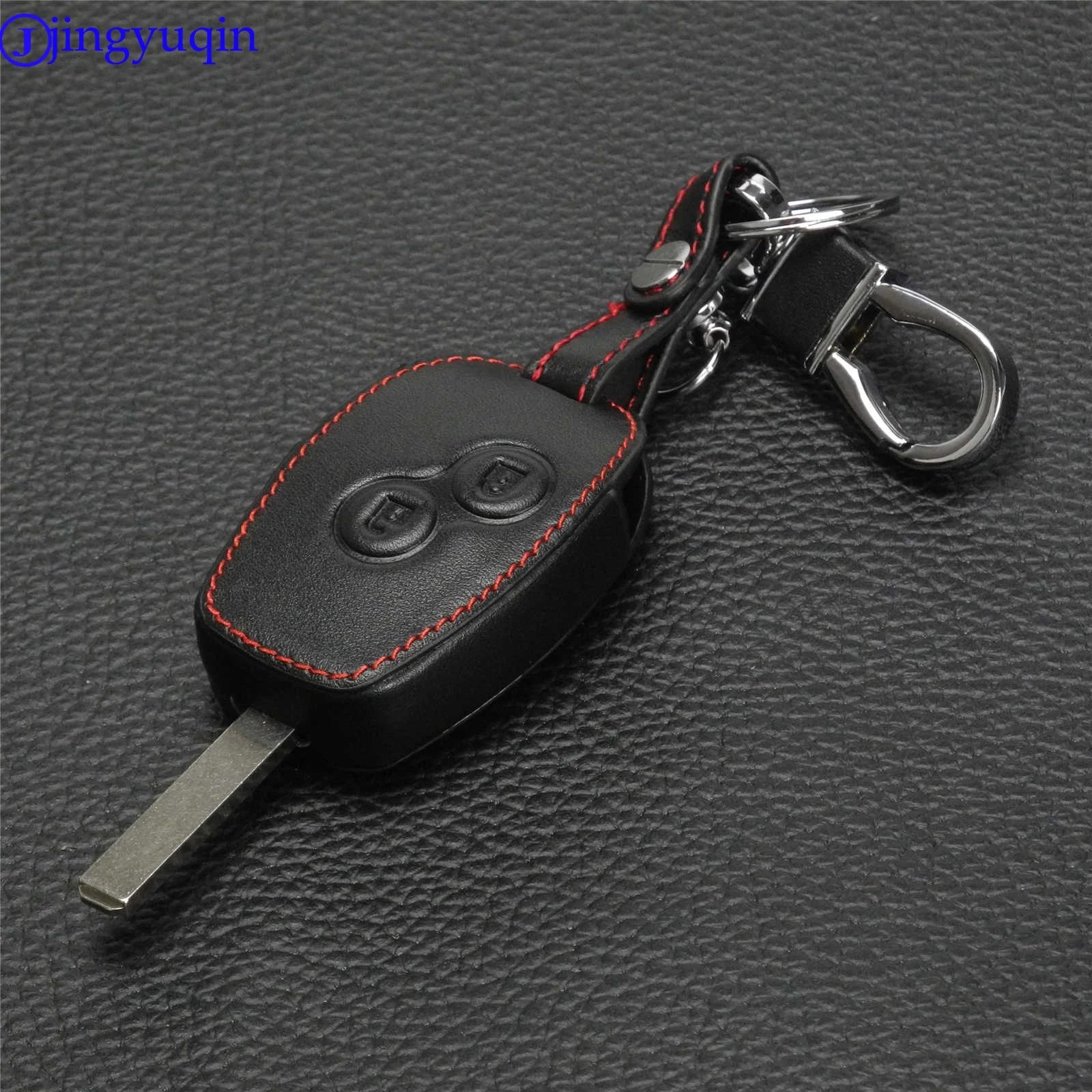 2 кнопки кожаный чехол для ключа автомобиля Renault Kangoo DACIA Scenic Megane Sandero Captur Twingo Modus