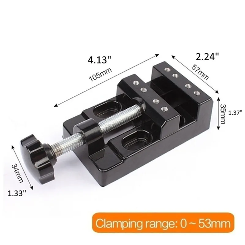 Flat Mini Carving Bench Clamp Drill Press Vice Hand Micro Clip with 4pcs Screws and Installation Covers For DIY Tools 40DEC0508