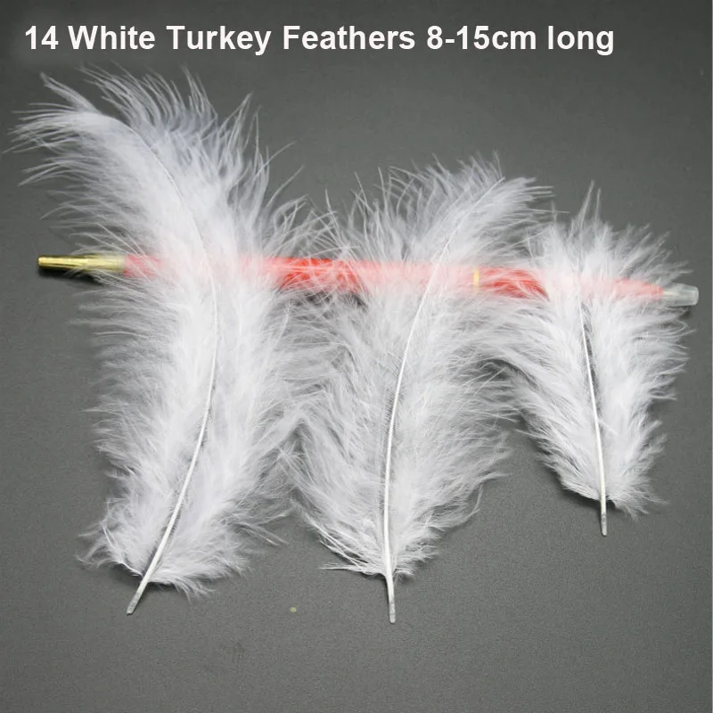 50Pcs/Lot! White Ostrich Goose Pheasant Feathers for Crafts Chicken Turkey Feather Wedding Party Accessories Decoration Plumes