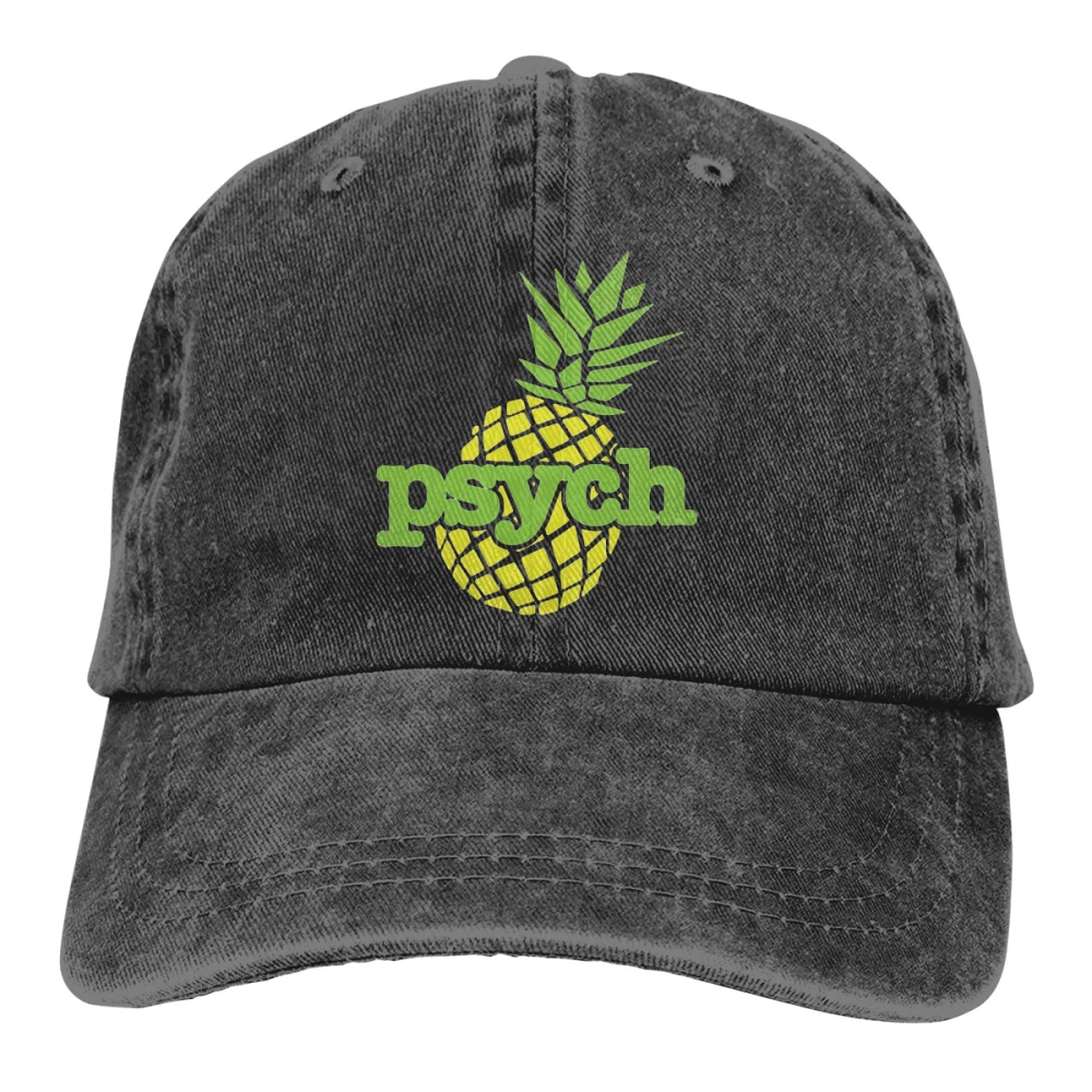 Psych ананас Casquette черный унисекс Мужские Женские джинсовые бейсболка с ремешком кепки Регулируемый Гольф папа шляпа
