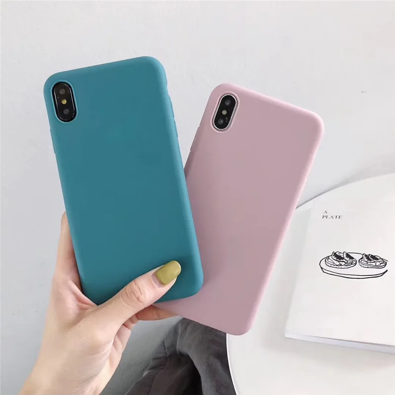 Для xiaomi mi a3 a2 a1 Примечание 10 mi 9t 9 se mi 8 lite cc9 redmi 7a 7 6a 6 pro note 8 5 6 7 pro Чехол Симпатичные ТПУ простой цвет задняя крышка чехол