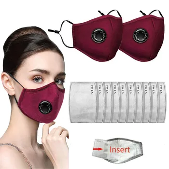 

Cotton Reusable PM 2.5 Face Mask Anti Dust Breathable Mouth Mascarillas Activated Carbon Filter Respirator Fast Drop Shipping