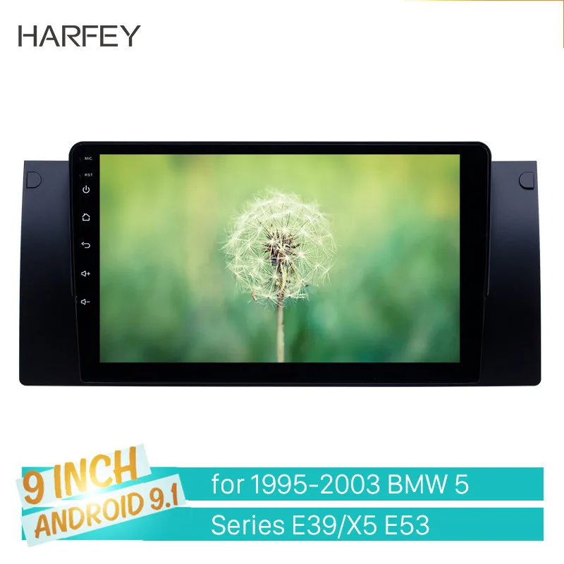 Автомагнитола Harfey 9 дюймов AUX Bluetooth GPS для BMW 5 серии E39/X5 E53 1995-2003 Android 1 HD сенсорный