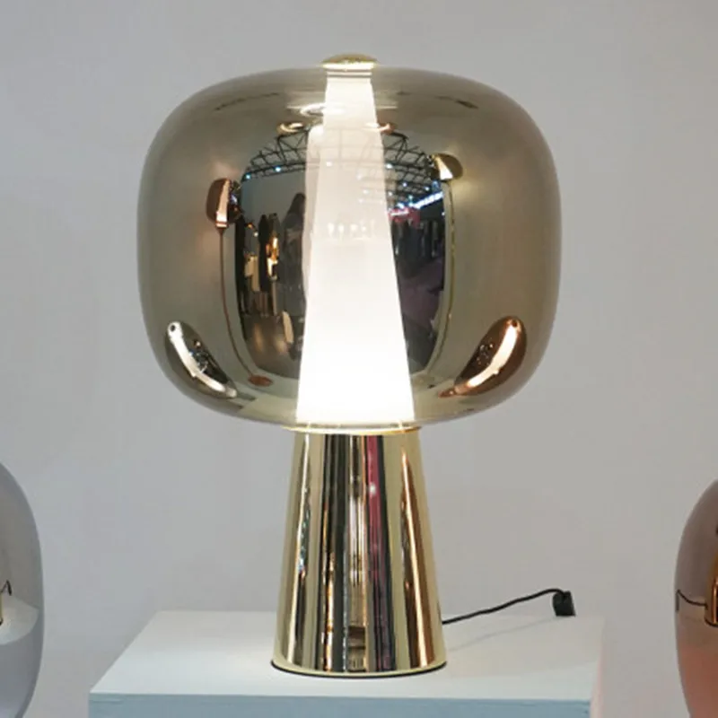 

Scandinavian style glass luxury designer creative personality simple post-modern bedroom bedside art desk lamp study