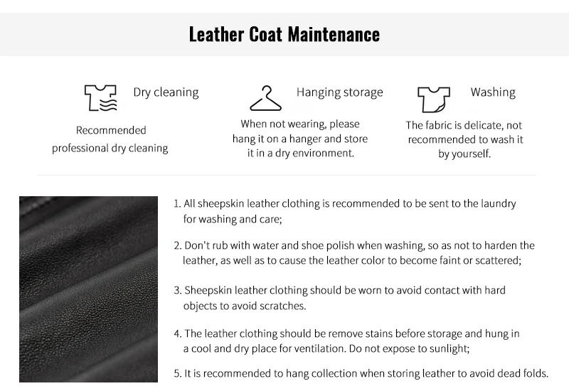 速卖通-皮衣洗护说明