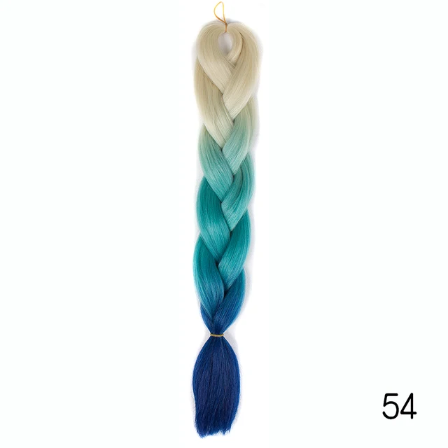 Hair Braid Synthetic Jumbo False Braid Pre Stretched Afro Wholesale Ombre Braiding Hair Extensions  Color Dreadlocks M1b/blue