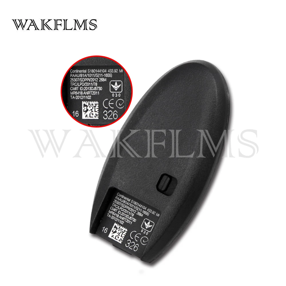 3 buttons Smart Remote Car key 433MHz For Nissan Xtrail X-Trail Qashqai 2014 2015 2016 2017 PCF7945M HITAG AES 4A S180144104