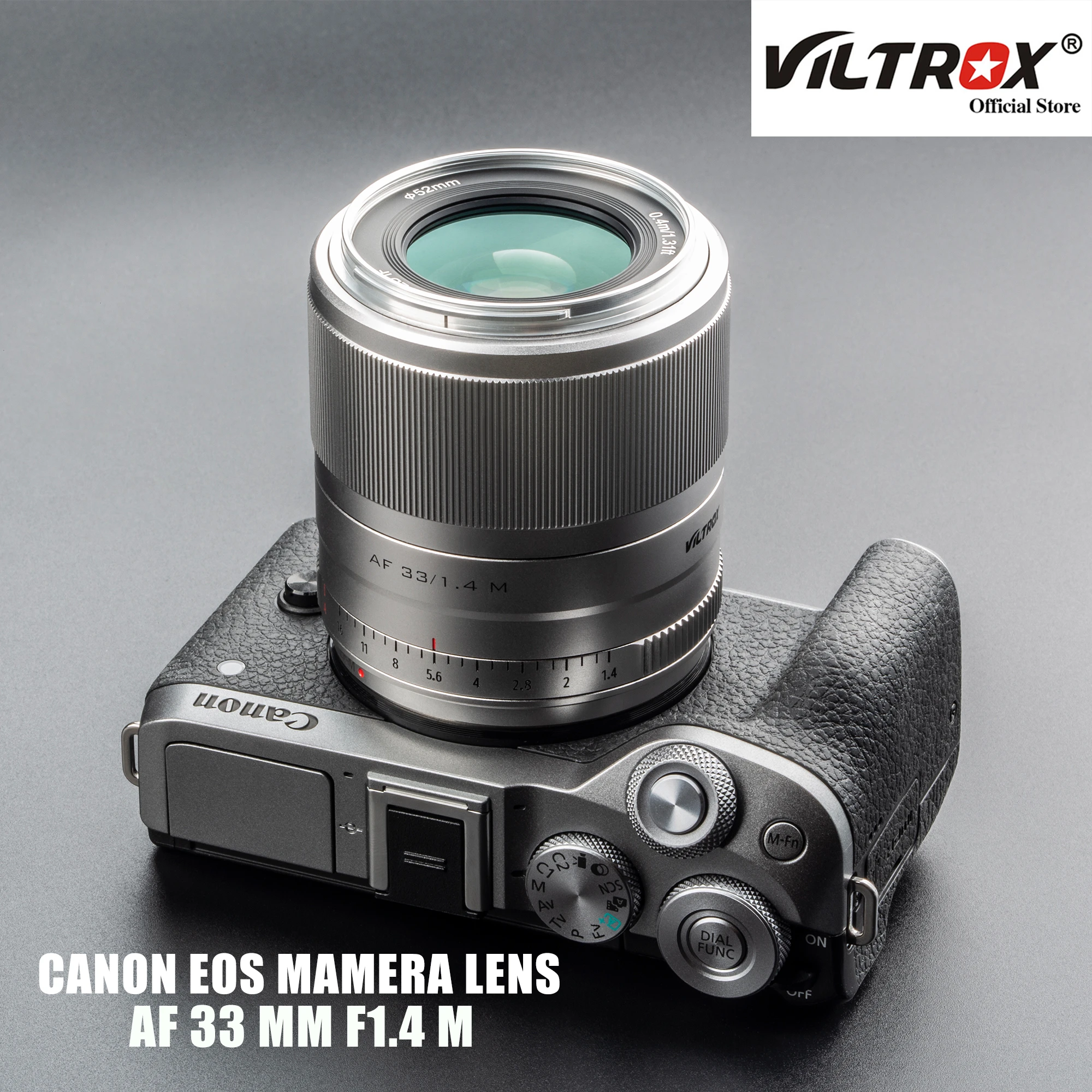 tempo Sano Nylon Viltrox lente de enfoque automático AF 33mm F1.4 EF M, APS C de lente de  gran apertura para Canon EOS M, montaje de lente de cámara M5 M6II M200 M5  0|Lentes de