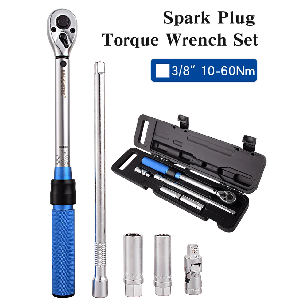 10~60Nm Sprak Plug Torque Wrench Set Multifunction Car Repairing Tool  Universal Joint 360° Free Rotation Utility Tool Set