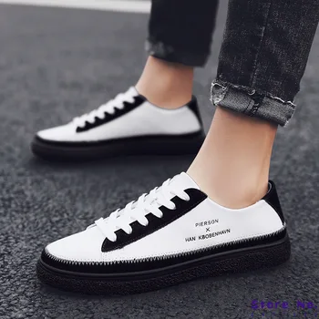 

2020 New Brand Designer Classic Fashion Tide Shoes Spring Trend Wild Students British Casual Belt Breathable Men's Shoes