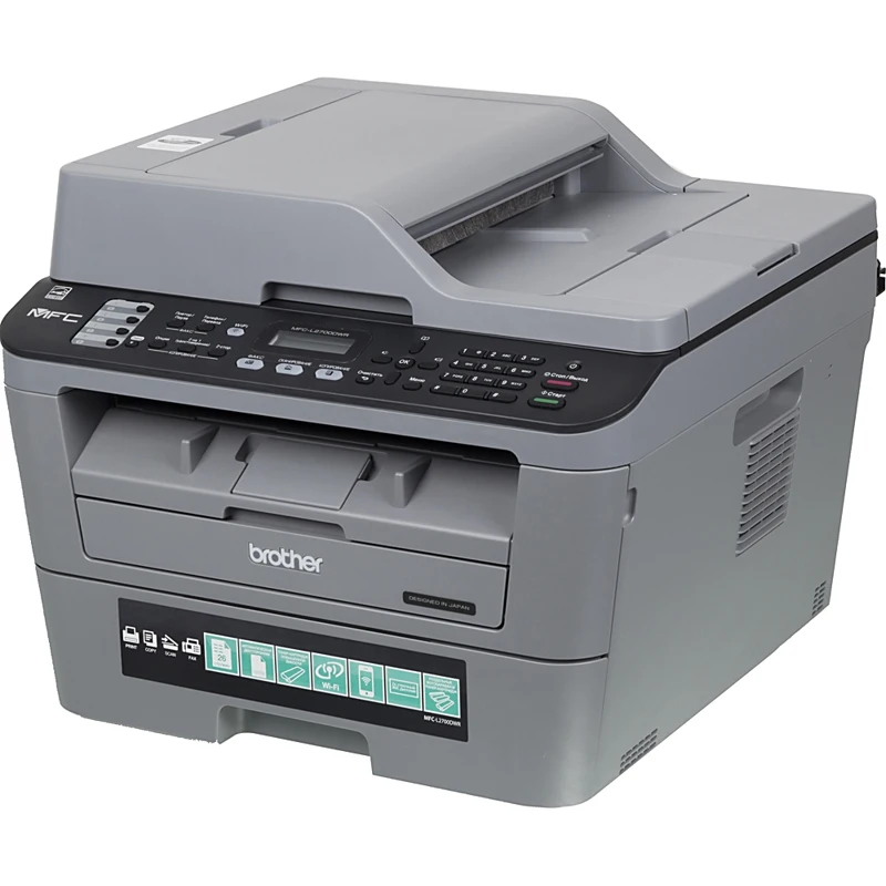 МФУ лазерный BROTHER MFC-L2700DWR, серый