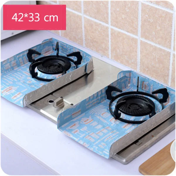 Blue-tableware Маслостойкая подставка для кухни из алюминиевой фольги, 2 шт., газовая плита, стол, термостойкая накладка, маслостойкая Промасленная бумага, подушка - Цвет: Blue-tableware