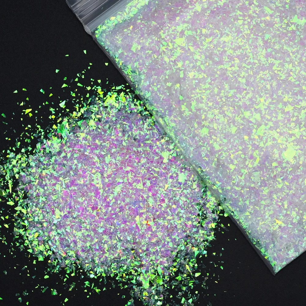 

500 г хамелеоновые Блестки для ногтей AB прозрачные Асимметричные пайетки Авроры белый лазер Маникюр ракушка хлопья для ногтевого дизайна H & * &