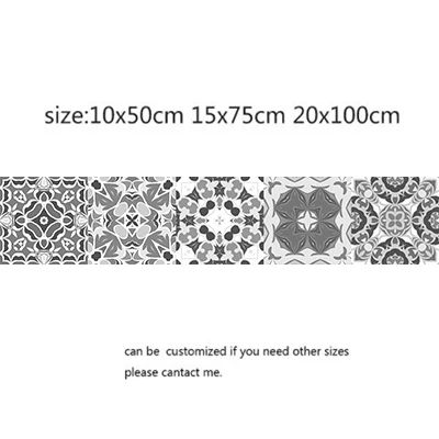 Декоративные ретро марокканские плитки ПВХ плитки наклейки, серый цвет стены искусства наклейка, клейкая водонепроницаемая кухня щитка ванная комната деко - Цвет: 13