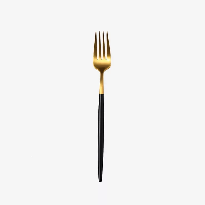Gold Cutlery Set Stainless Steel Dinner Set Cutlery Knife Forks Spoons Kitchen Dinnerware Home Party Tableware Set (9)