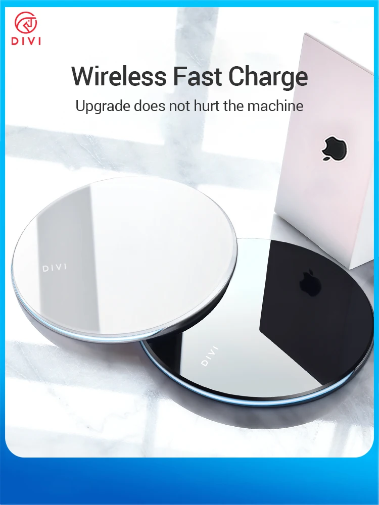 

DIVI Wireless Charger For iPhone X Xs Max Fast Wireless Phone Charger For Samsung S10 S9 S8 Xiaomi MI9